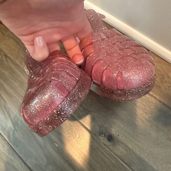 Girl’s Mini Melissa Pink Jelly Shoes Size 2 - Picture 4 of 5